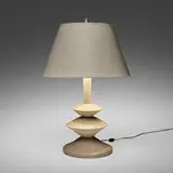 Alberto Giacometti, Table lamp, c. 1975, painted plaster, paper shade, painted brass