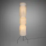 Isamu Noguchi, Akari light sculpture, model UF4-L6, washi paper, bamboo, enameled steel, cord
