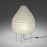 Isamu Noguchi, Akari light sculpture, model W2-22N, washi paper, bamboo, enameled steel, rubber
