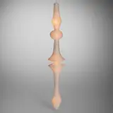 Isamu Noguchi, Akari light sculpture, model E, washi paper, bamboo, enameled steel