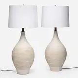 Lee Rosen, Table lamps, pair, c. 1965, glazed earthenware