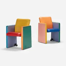 Tito Agnoli, Armchairs, pair, 1987, leather
