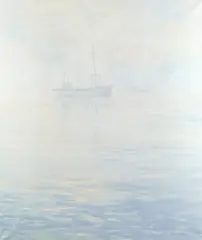 John Miller, A Cornish lugger in moonlight