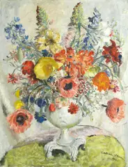Cathleen S. Mann, Still life, oil on canvas