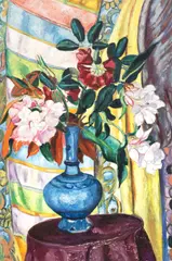 Rhododendrons, Portmerion by Edward Wolfe, circa 1945; signed 'Wolfe' (lower left), oil on canvas, sold Apr 2017