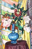 Edward Wolfe, Rhododendrons, Portmerion, circa 1945; signed 'Wolfe' (lower left), oil on canvas