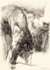 Luis Caballero, Ohne Titel, 1987, Kohle auf Velin