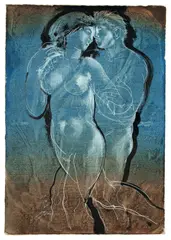 Hans Erni, Annäherung, 1964, Tempera auf Papier