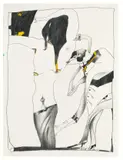 Zwei Figuren 17.5.68 by Horst Janssen, 1969, Bleistift und Farbstifte auf Karton, sold Nov 2012