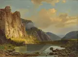 Carl Theodor Reiffenstein, Ein Maar in der Eifel, 1855, Öl auf Leinwand