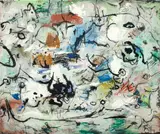 S 5“ („No. 76/S5“) by Rolf Cavael, 1976, Öl auf Leinwand, sold Nov 2012