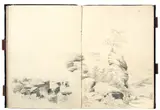 Robert Kummer, Skizzenbuch, Um 1865, Pappband mit 27 Bleistiftzeichnungen auf 28 Blatt Velin (Wasserzeichen: JWhatman 1858)