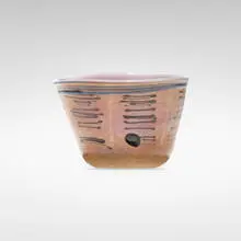 Early and Rare miniature Basket with self-portrait by Dale Chihuly, c. 1970, hand-blown glass, sold Jan 2021