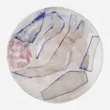 Untitled (Plate) by Peter Voulkos, c. 1956, glazed stoneware with porcelain inlays, sold Jan 2021