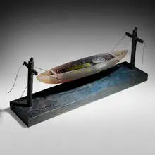 Bertil Vallien, ANOD, 1998, cast glass, wood, wax, steel, oil paint
