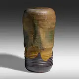 Garden Seat (with rattle) by Toshiko Takaezu, c. 1969, glazed stoneware, sold Jan 2021