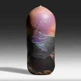Ocean Edge Closed Form by Toshiko Takaezu, c. 1990, glazed porcelain, sold Jan 2021