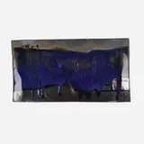 Plate by Toshiko Takaezu, c. 1990, glazed porcelain, sold Jan 2021