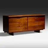 Double Chest of Drawers by George Nakashima, 1960, American black walnut, sold Jan 2021