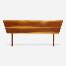Queen-size headboard by George Nakashima, 1956, American black walnut, sold Jan 2021