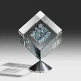 Jon Kuhn, Untitled, 2000, ground, polished, and laminated glass, stainless steel