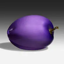 Flora Kirkpatrick and Flora C. Mace, Large Plum, 1999, hand-blown glass