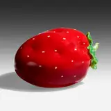 Flora Kirkpatrick and Flora C. Mace, Large Strawberry, 1999, hand-blown glass