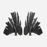 Albert Paley, Andirons, pair, 1992, formed and fabricated steel with a blackened finish
