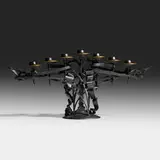 Albert Paley, Candelabrum, 1999, forged and fabricated steel with a blackened finish, bronze