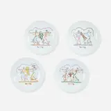 Gio Ponti, Le quattro stagioni plates, set of four, transfer-printed porcelain