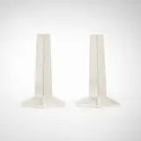 Frank Lloyd Wright Foundation, Candlesticks, pair, c. 1985, sterling silver