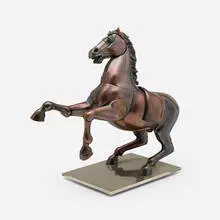 Miguel Ortiz Berrocal, Caballo Casinaide, 1978-79, bronze with applied patina, nickel-plated steel