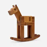 Rocking Race Horse #8 by Pamela Weir-Quiton, 1973, bubinga, maple, rosewood, sold Jan 2025