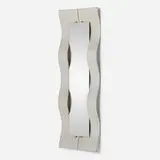 Lorenzo Burchiellaro, Wave mirror, c. 1970, cast aluminum, mirrored glass