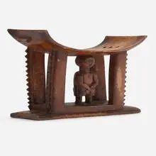 Asante, Prestige stool, carved wood
