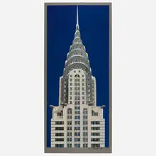 Richard Haas, Chrysler Building, 1997, offset lithograph and screenprint on aluminum