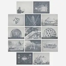 Buckminster Fuller, Inventions: Twelve Around One, screenprint on Lenox paper with screenprint on polyester film overlay