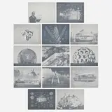 Buckminster Fuller, Inventions: Twelve Around One, screenprint on Lenox paper with screenprint on polyester film overlay