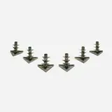 Warren McArthur, Candleholders from the Arizona Biltmore Hotel, Phoenix, set of six, c. 1927, copper