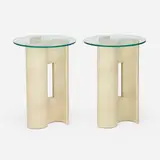 Samuel Marx, Pinwheel occasional tables, pair