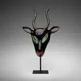 Charles Voltz, Mask, c. 1960, glazed and enameled earthenware