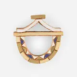 Les Argonautes, Wall mirror, c. 1960, glazed stoneware, mirrored glass