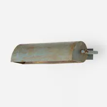 Rare LCII wall lamp by Le Corbusier, 1954, patinated steel, sold Dec 2024