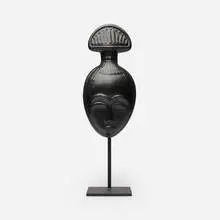 Marino Le Vaucour, Mask, c. 1950, enameled earthenware
