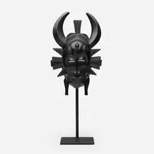 C. Andrea, Mask wall sconce, c. 1940, glazed earthenware