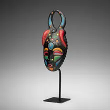 Jacque Sagan, Mask, c. 1960, enameled earthenware