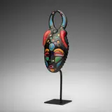 Jacque Sagan, Mask, c. 1960, enameled earthenware