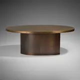 Studio Giancarlo Valle, Dining table, 2020, patinated brass and bronze over wood