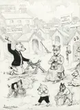 Louis Wain, St. Bernard dog kennel