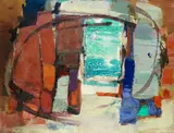 Michel Carrade, Composition, oil on canvas